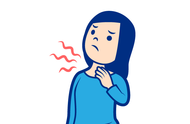 風邪の症状:喉の痛み